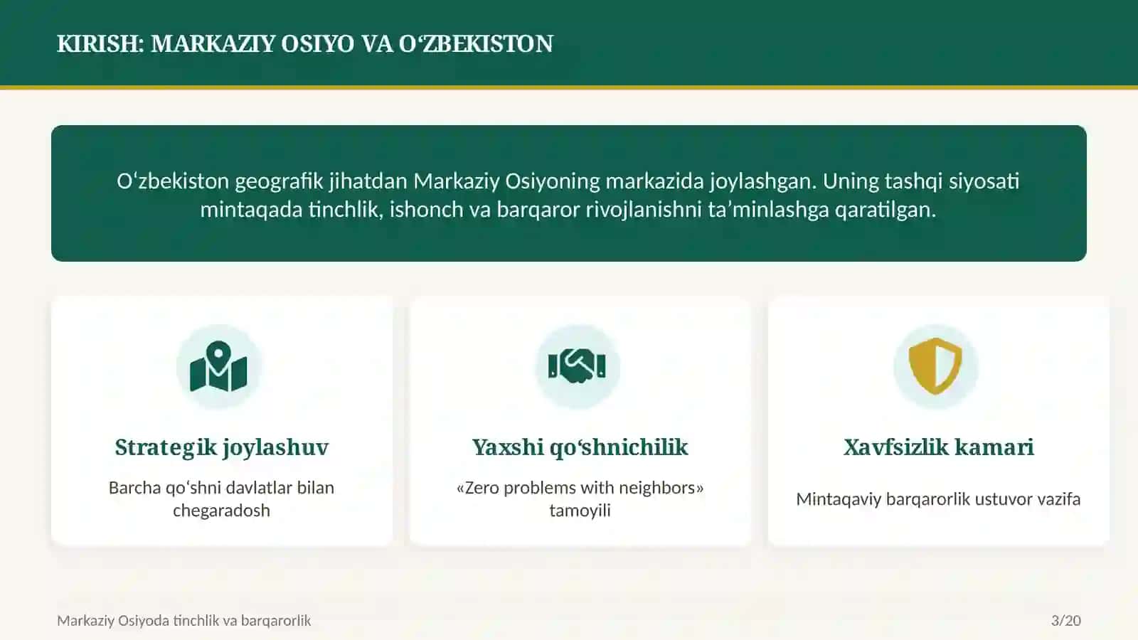 Tinchlik va barqarorlik 3