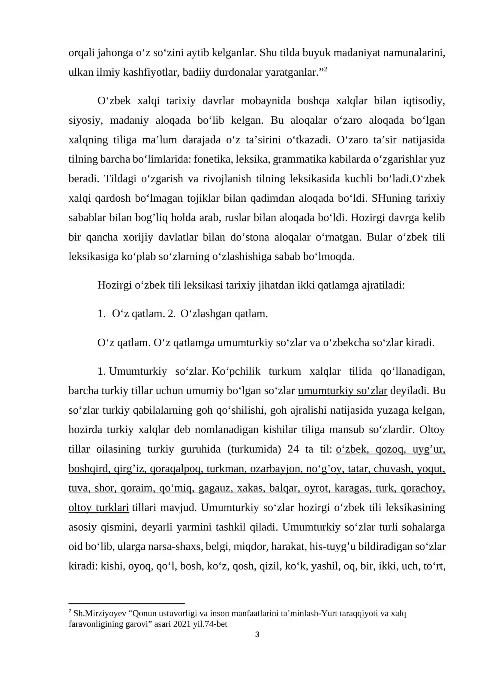 TURKIY TILLARDA OʻZ VA OʻZLASHGAN QATLAM 3