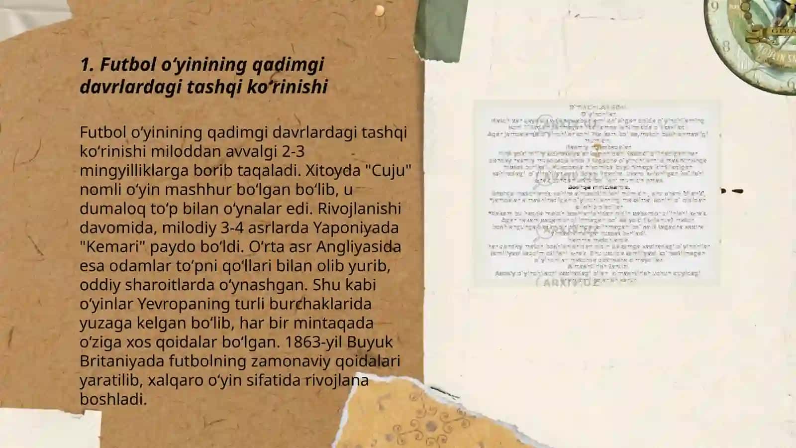 Futbol oʻyinining kelib chiqishi va rivojlanish tarixi 3