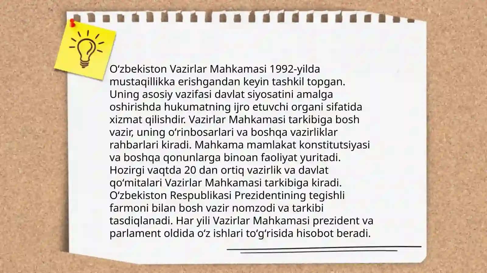 Vazirlar mahkamasi tarkibi va shakllantirish tartibi 3