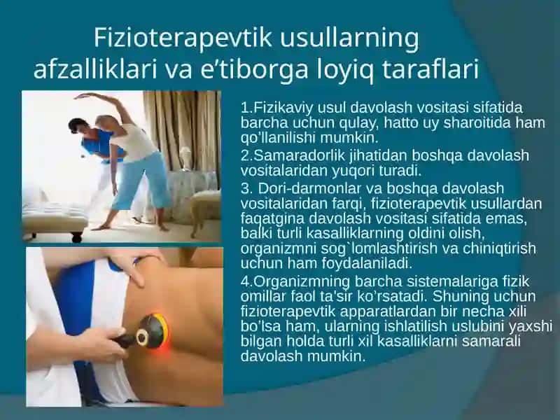 Oddiy fizioterapevtik muolajalar va ularni qo'llash metodikasi 3