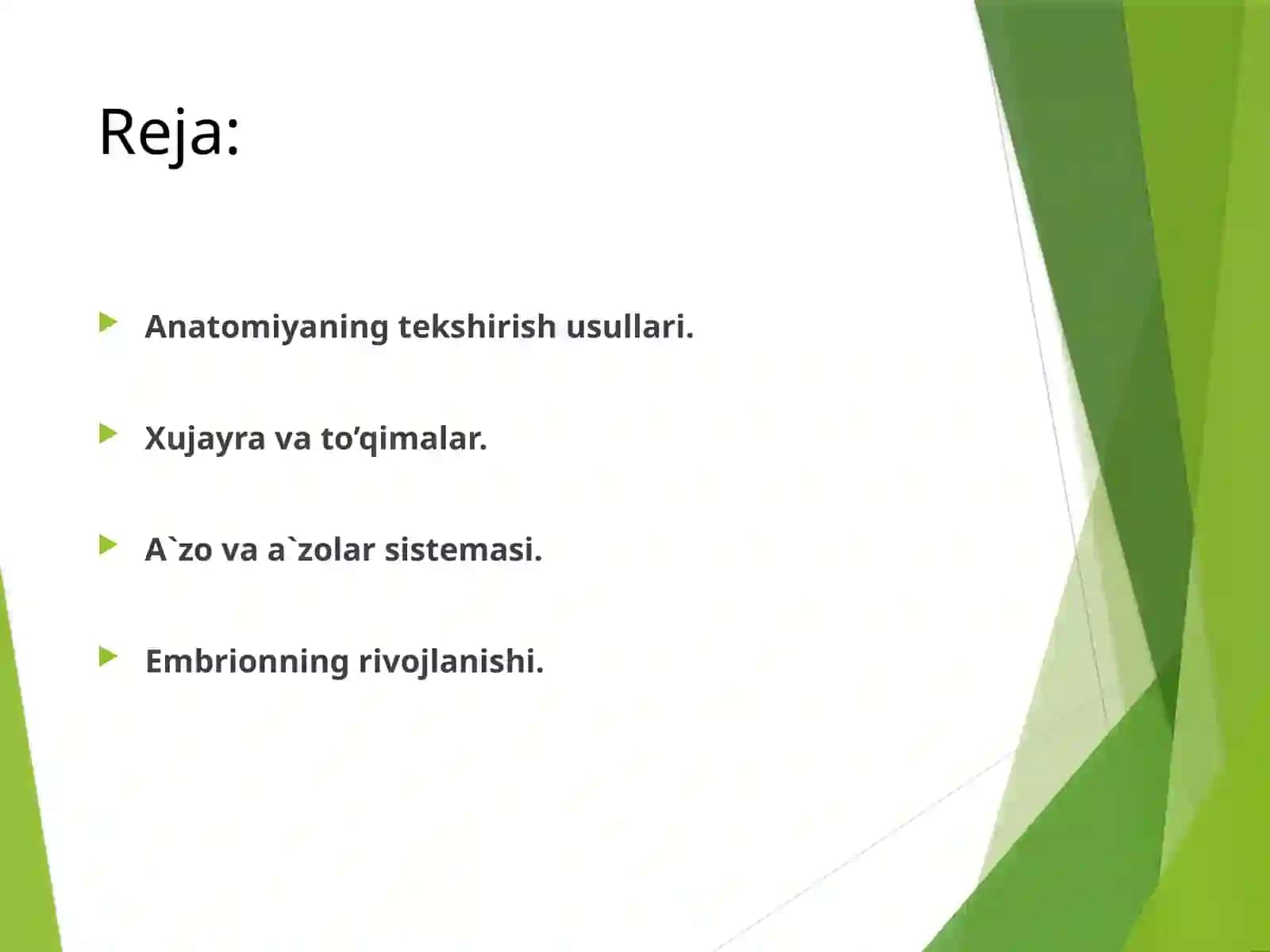 Anatomiya faniga kirish. Fanning predmeti, tadqiqot usullari va vazifalari 3