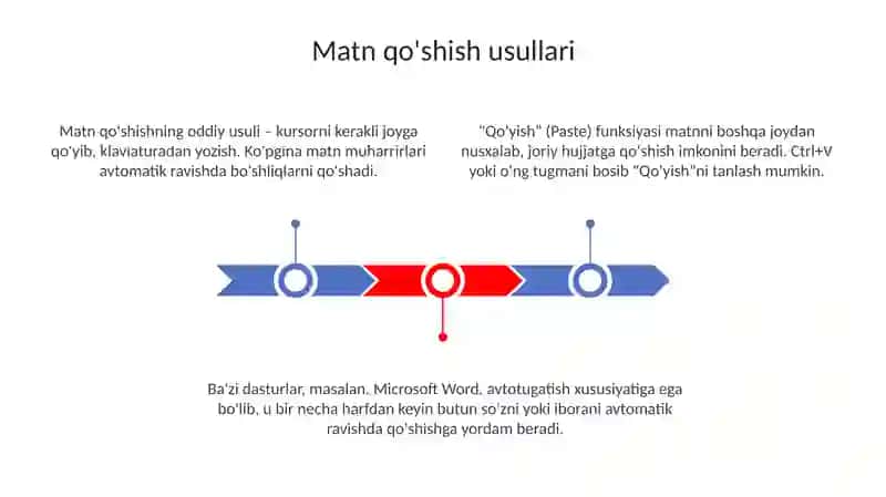 Matn qo‘shish, o‘zgartrish va ko‘chirish 3