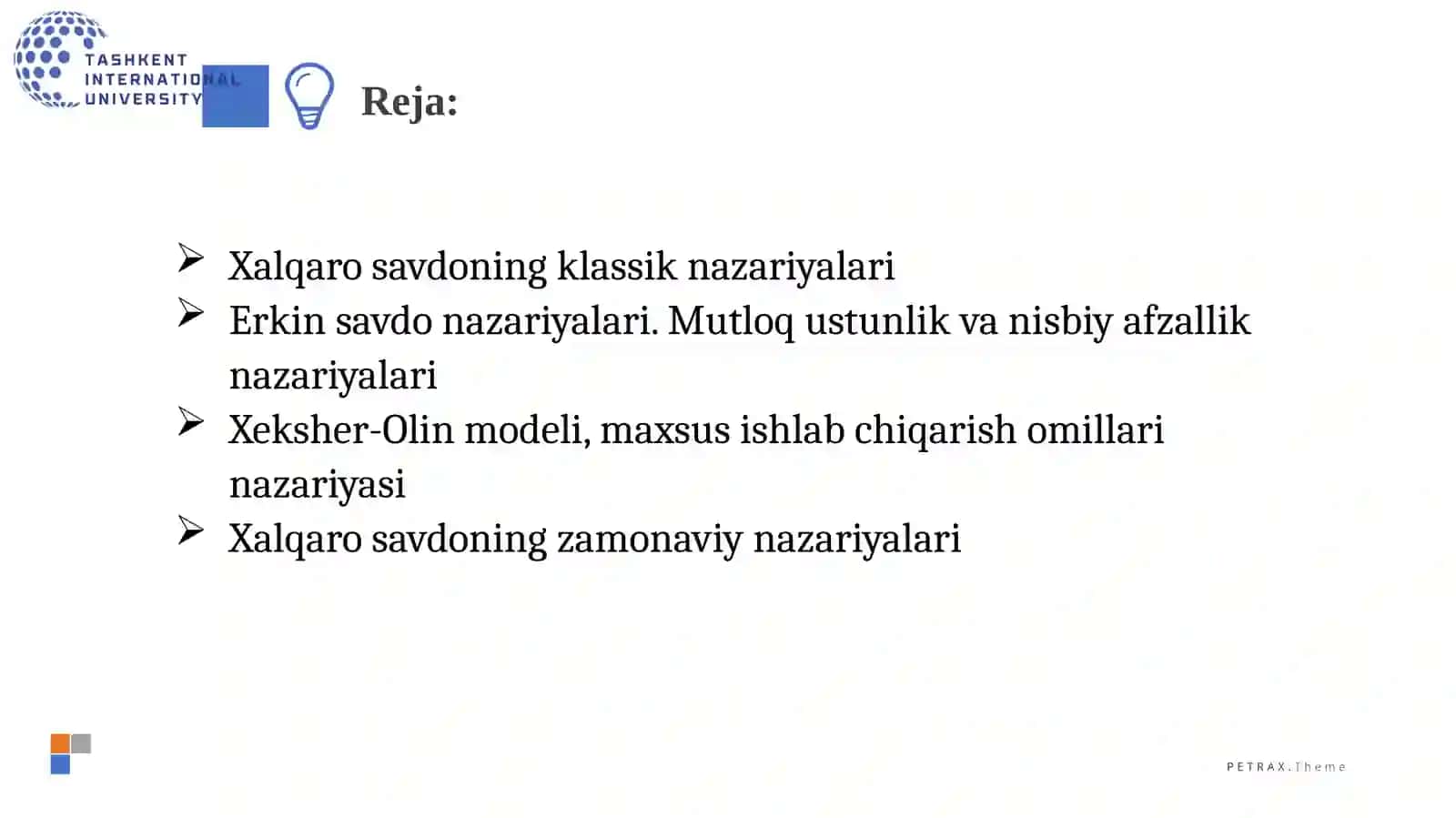 Xalqaro savdo nazariyalari 3