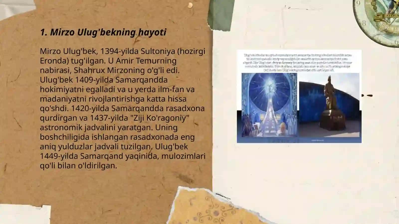Mirzo Ulug'bek davlat arbobi va buyuk olim 3