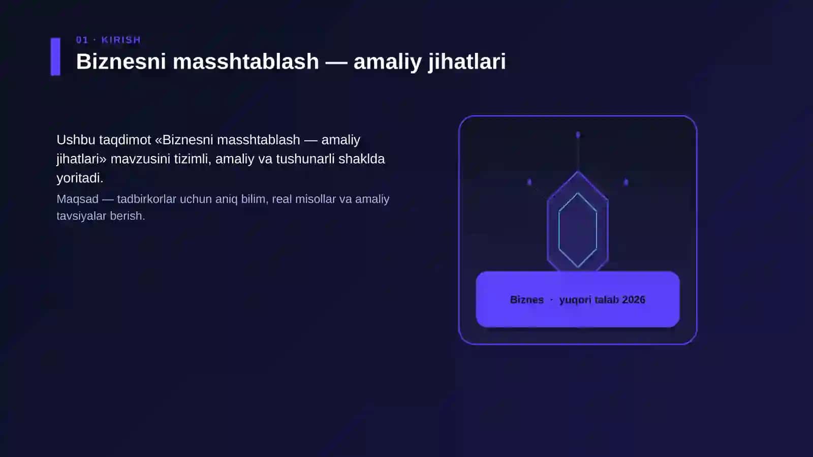 Biznesni masshtablash — amaliy jihatlari 3