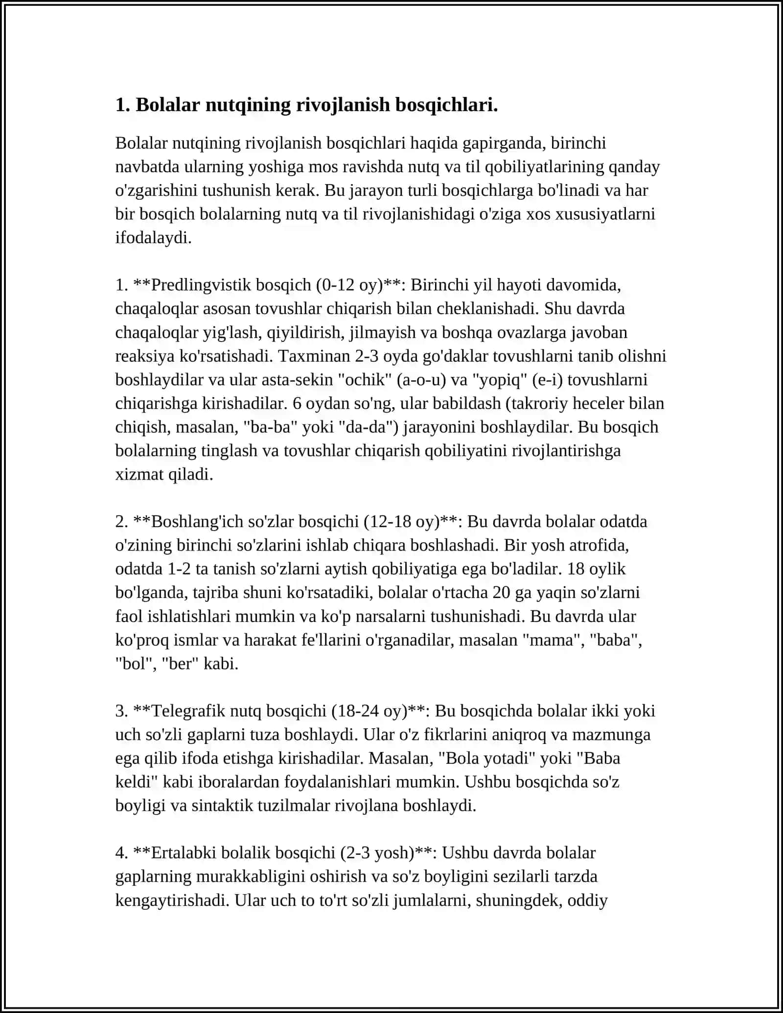 BOLALAR NUTQI RIVOJLANISHINING O'ZIGA XOS XUSUSIYATLARI VA BOSQICHLAR 3
