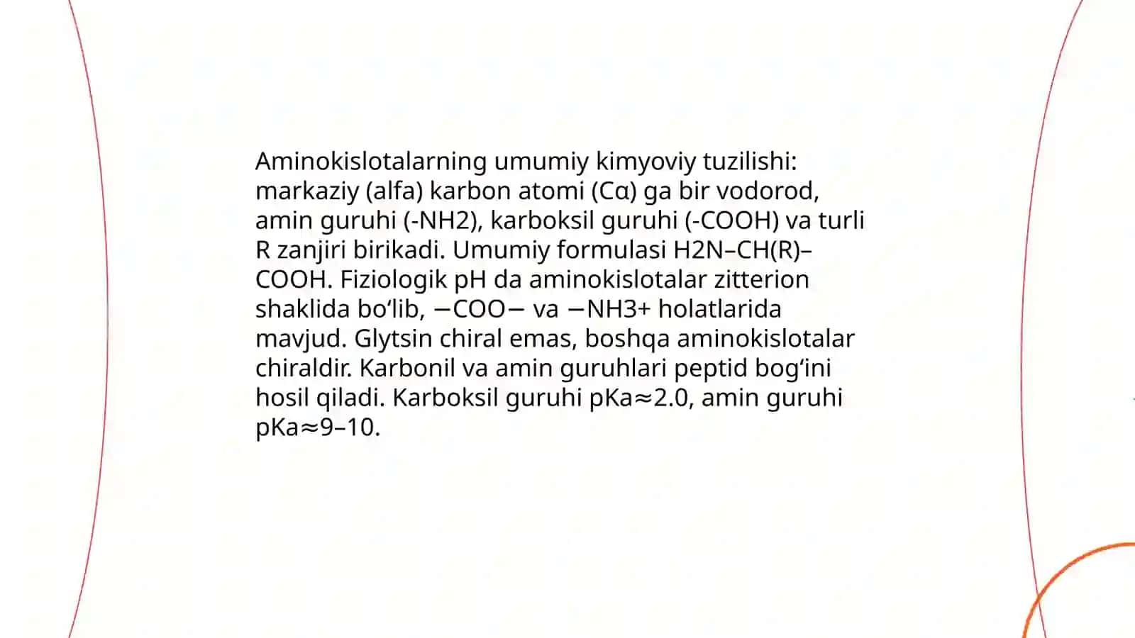 Aminokislotalar tuzilishi xossalari va biologik vazifalari 3