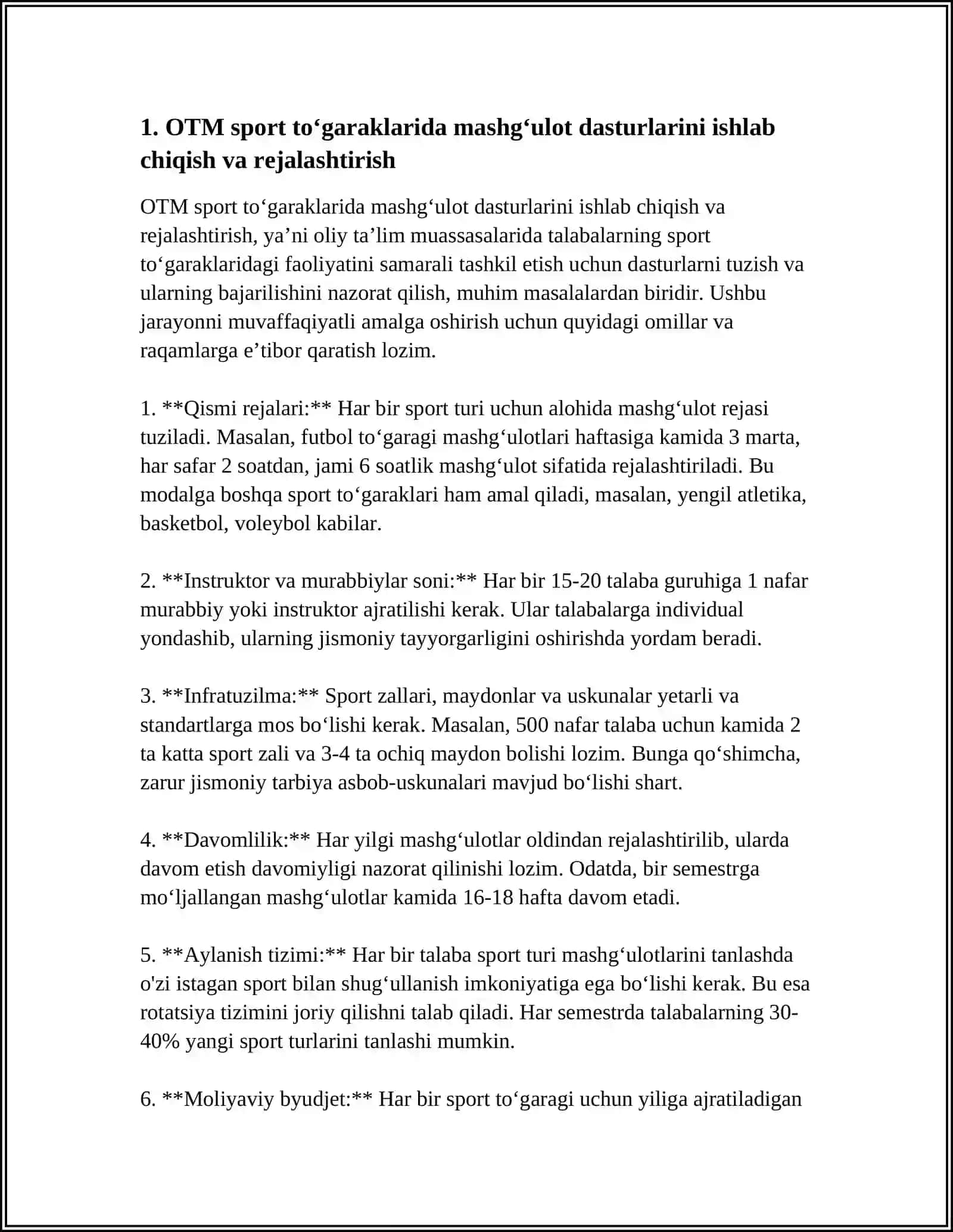 OTM SPORT TUGARAKLARIDAGI MASHGʻULOTLAR 3