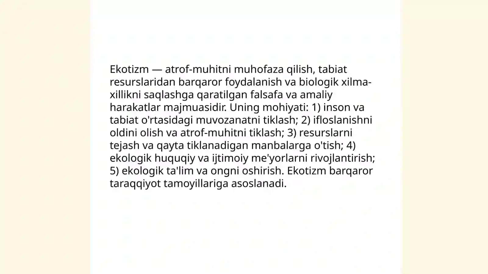 Ekotizm nima 3