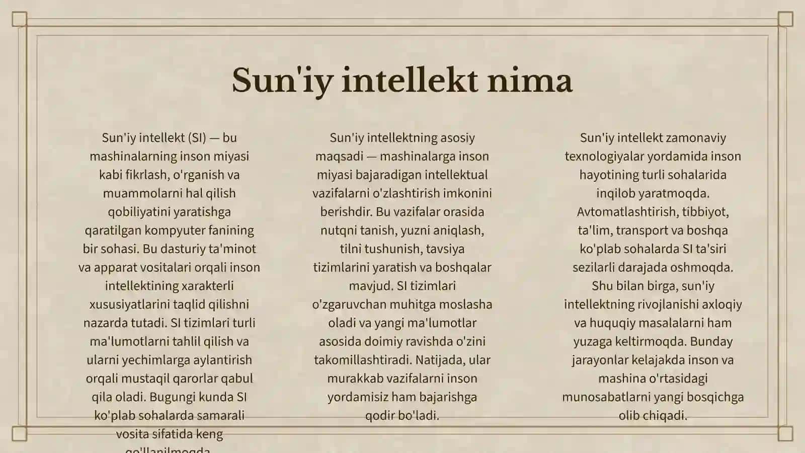 Sun'iy intellekt nima 3