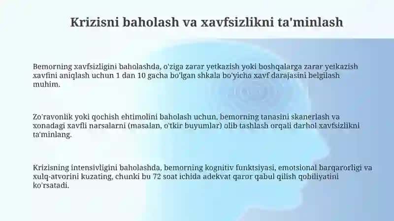 Krizis xolatdagi bemorga maslahat berish 3