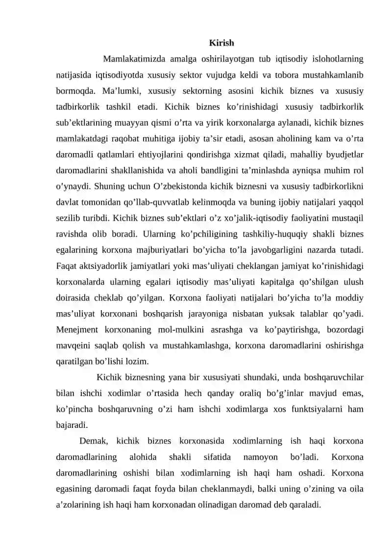 Kichik biznesda buxgalteriya hisobini tashkil etish 3