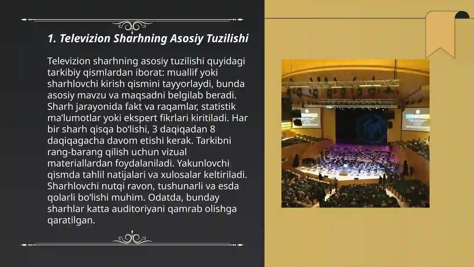 Televizion Sharhning Asosiy Tuzilishi 3