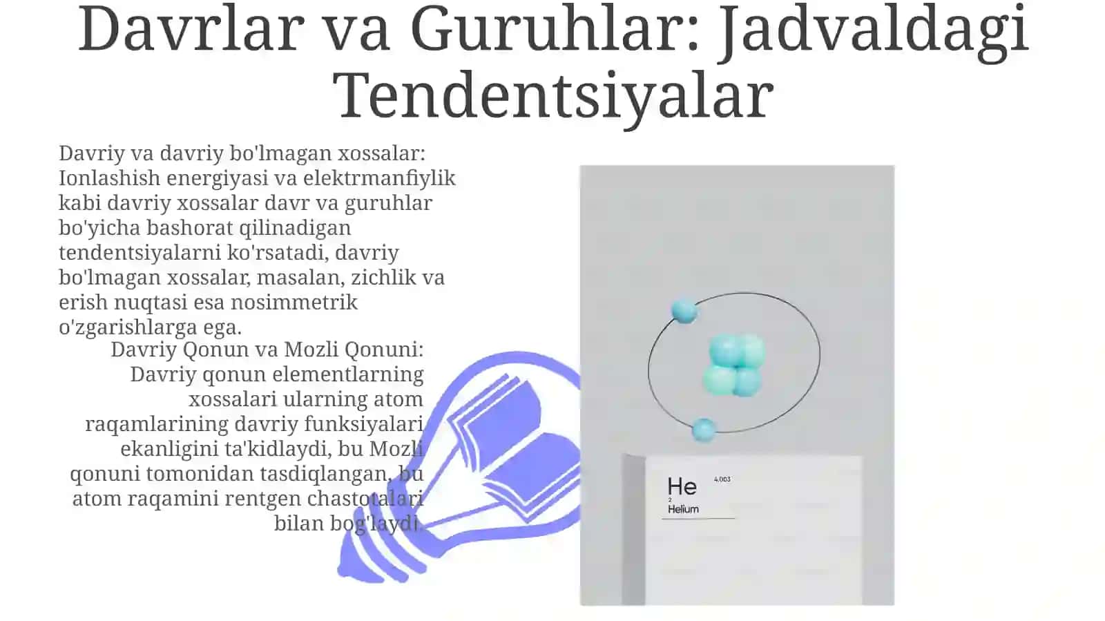 Elementlarning Davriy va Davriy Bo'lmagan Xossalari 3