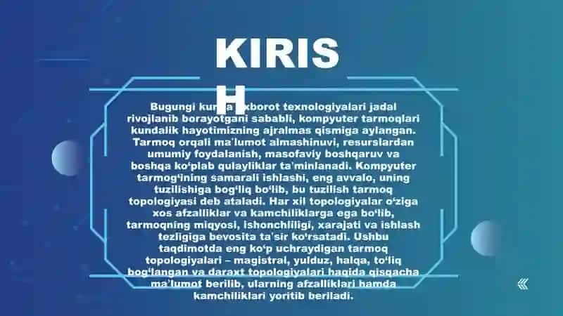 Tarmoq Topologiyalari Afzalliklari va Kamchiliklari 3