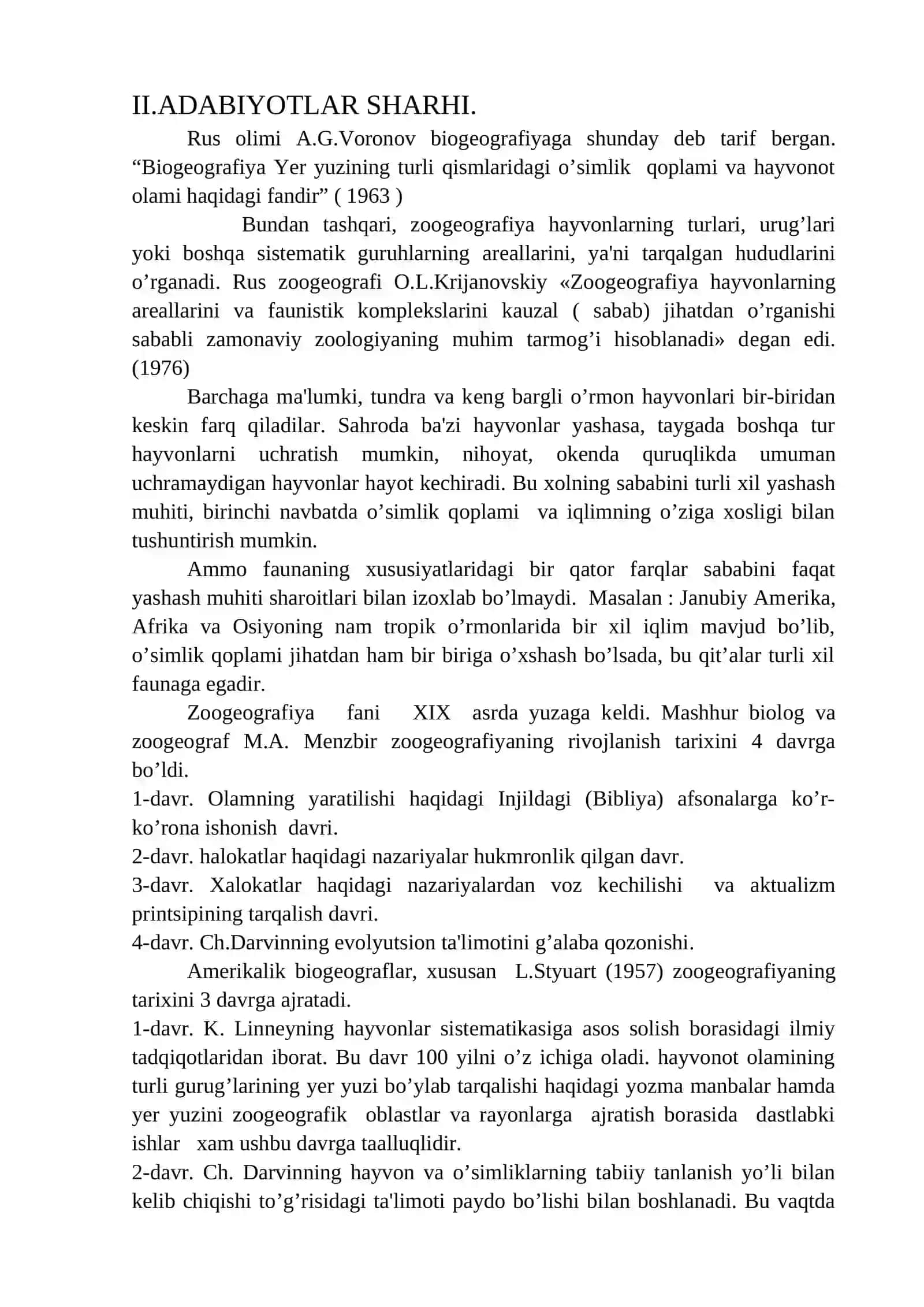 Zoogeografiya fani uning boshqa fanlar bilan aloqasi rivojlanish tarixi 3