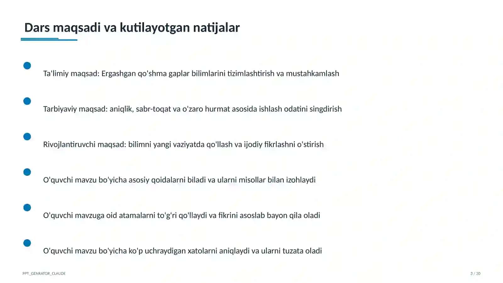 Ergashgan qo'shma gaplar (9-sinf) 3