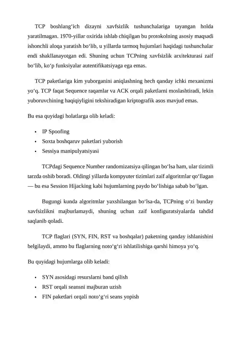 TCP protokolida hujum usullari 3