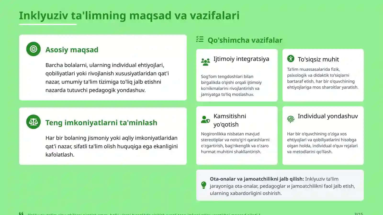 Inklyuziv ta'limning modellari 3