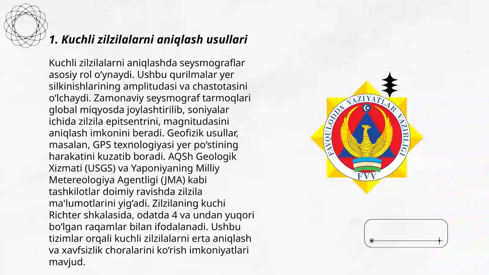 Kuchli zilzila bilan bogliq favqulodda vaziyatlar oqibatlarini bartaraf etish tartibini organish 3