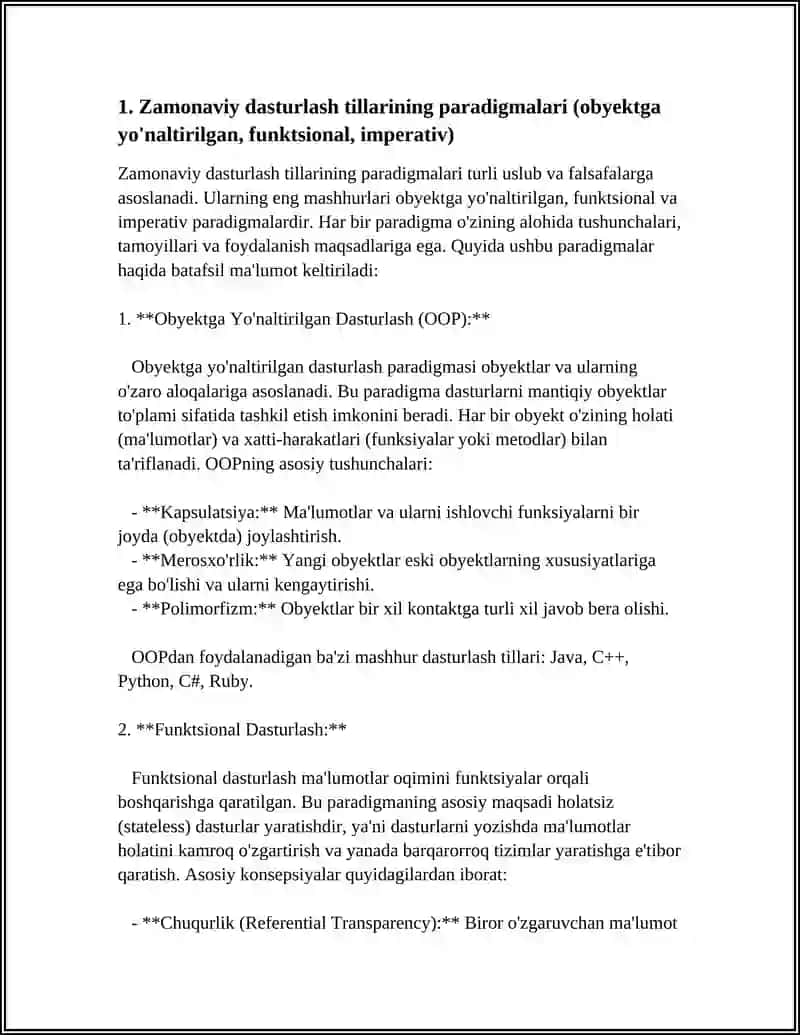 ZAMONAVIY DASTURLASH TILLARI 3