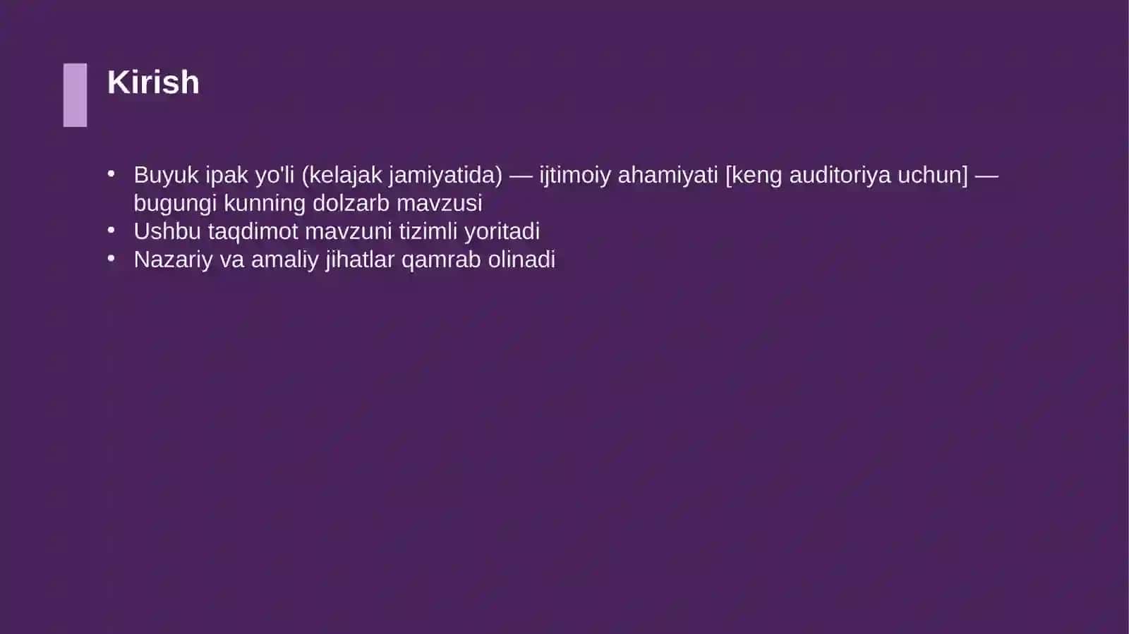 Buyuk ipak yo'li (kelajak jamiyatida) — ijtimoiy ahamiyati [keng auditoriya uchun] 3