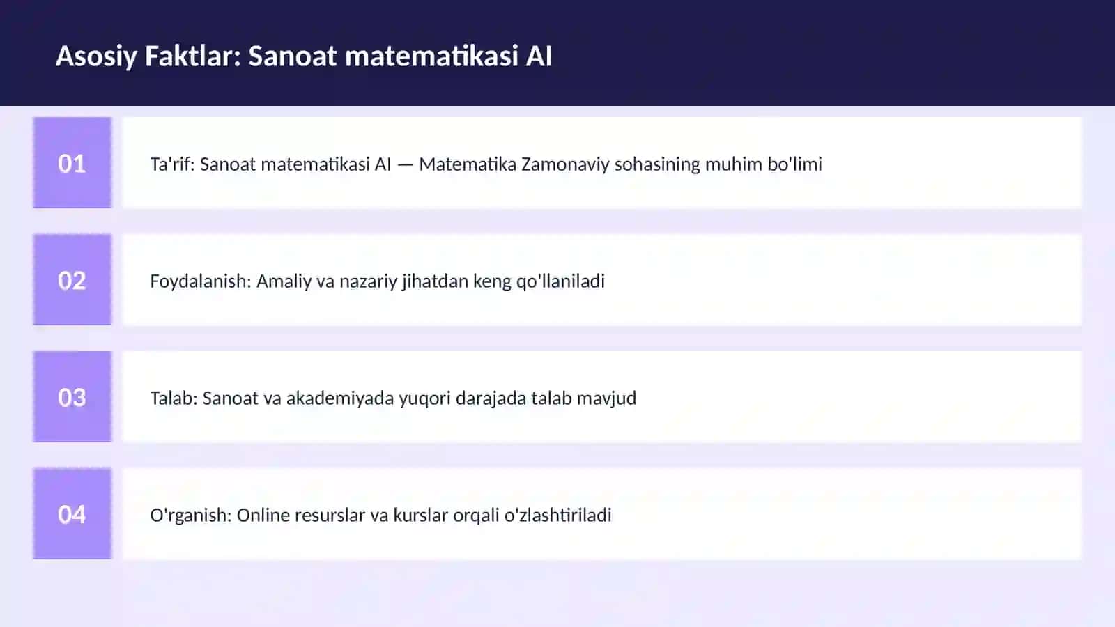 Sanoat matematikasi AI 3