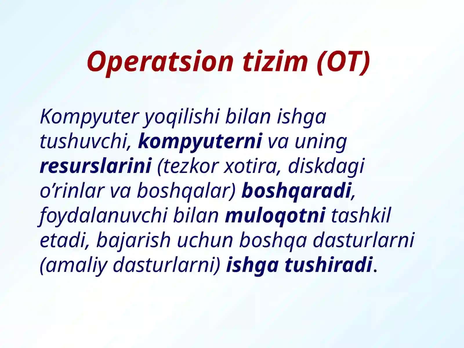 Windows operatsion tizimi oilasi haqida umumiy tushunchalar 3