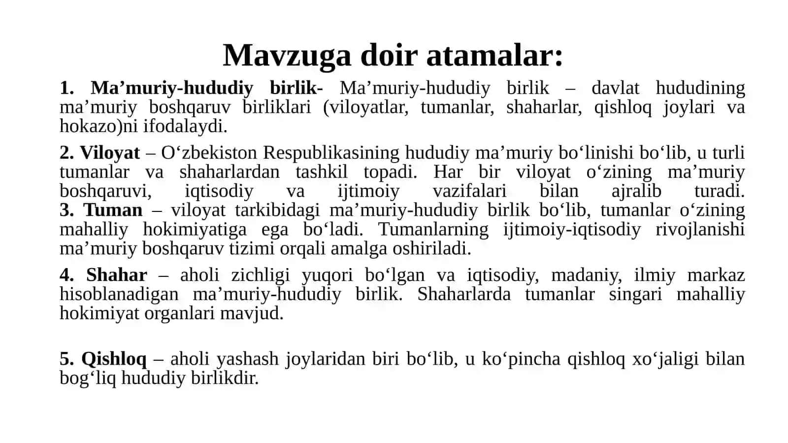Mа’muriy-hududiybirliklаrning shakllanishi va rivojlanishi 3