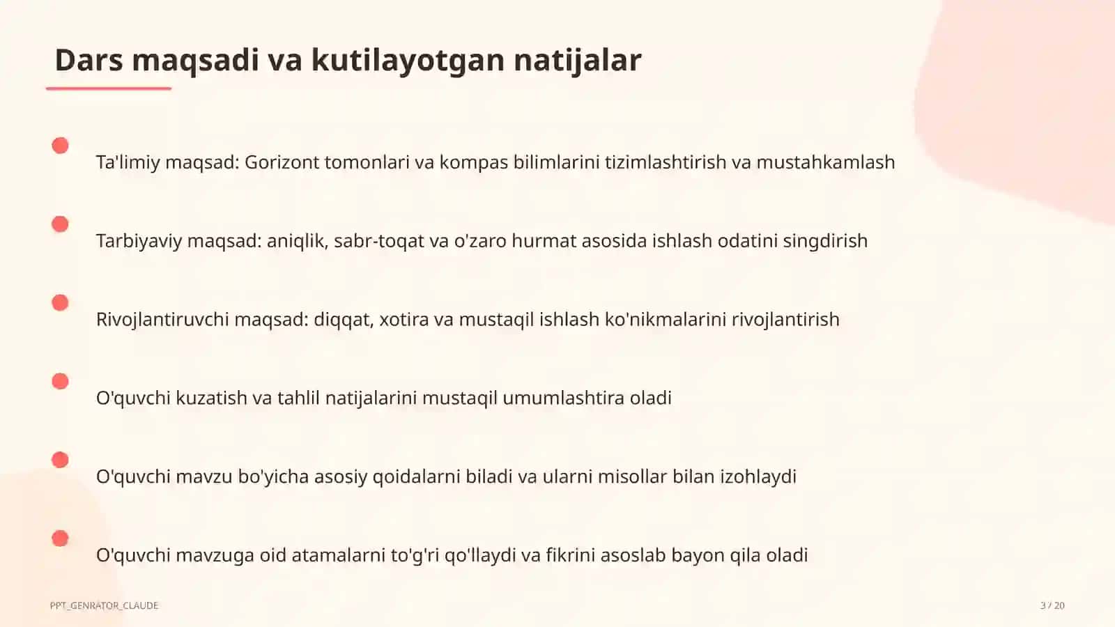 Gorizont tomonlari va kompas (3-sinf) 3