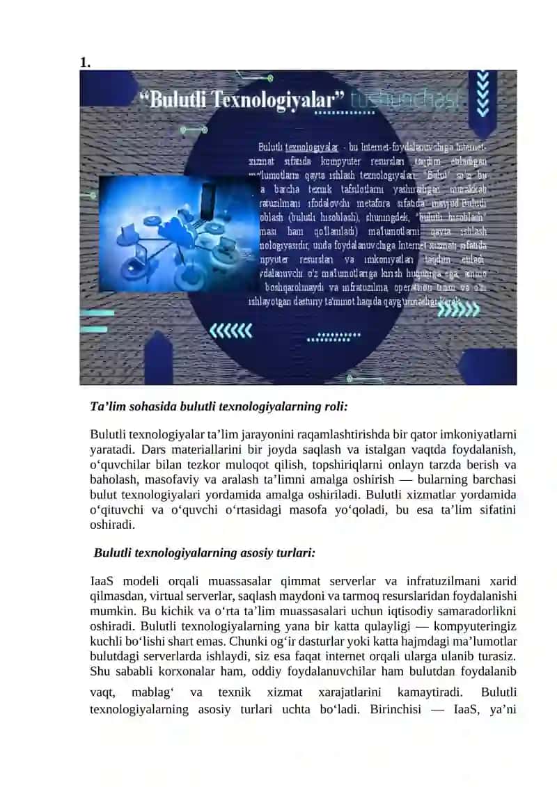 Talim jarayonida bulutli texnologiyalardan foydalanish 3