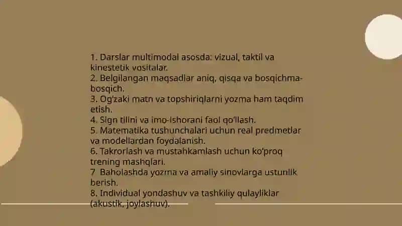 Matematika fanining oʻtilish tartibi 3