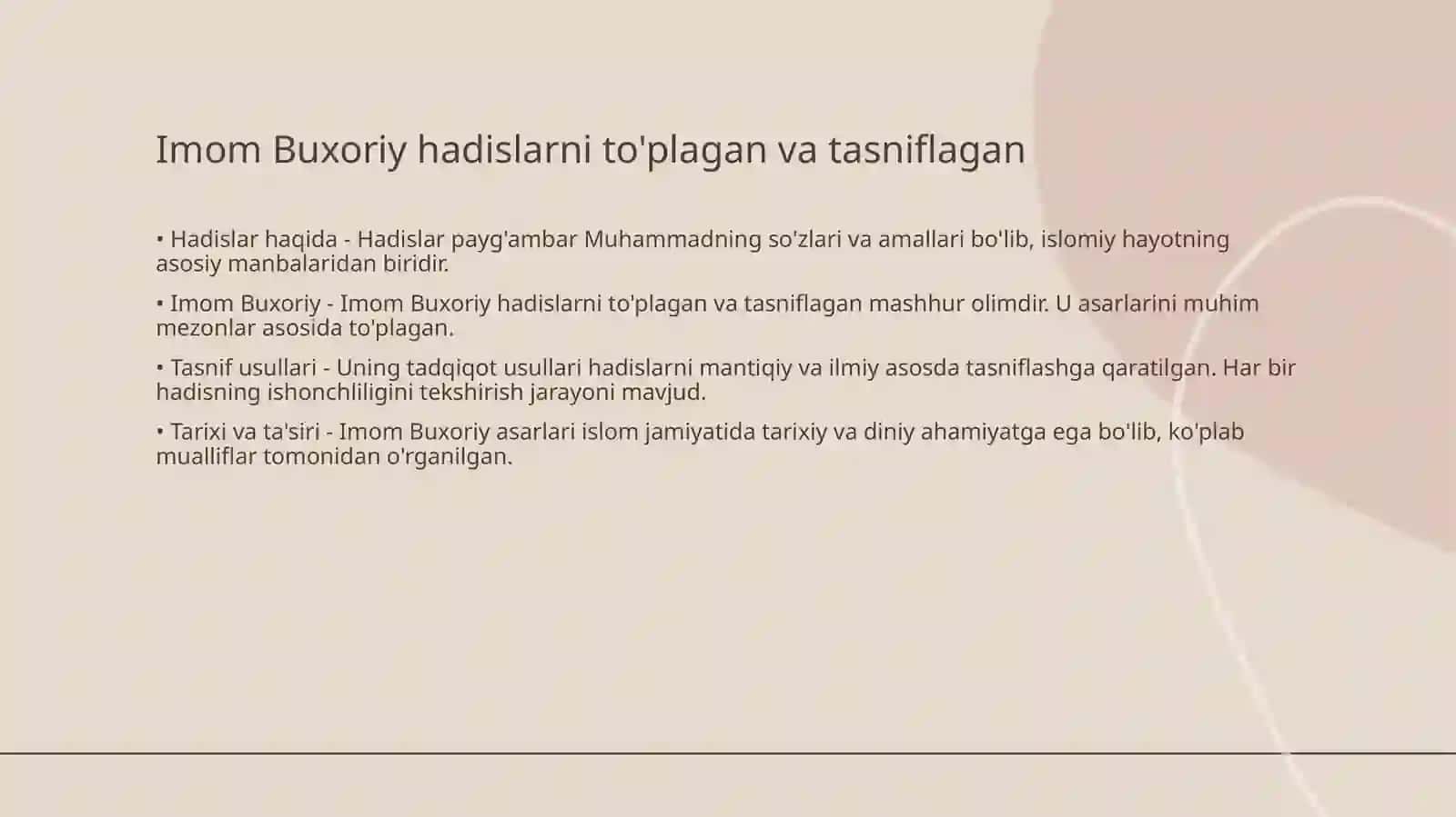 Imom Buxoriy va Imom Termiziyning hadisilmiga qoʻshgan hissalarini qiyosiy tahlili 3