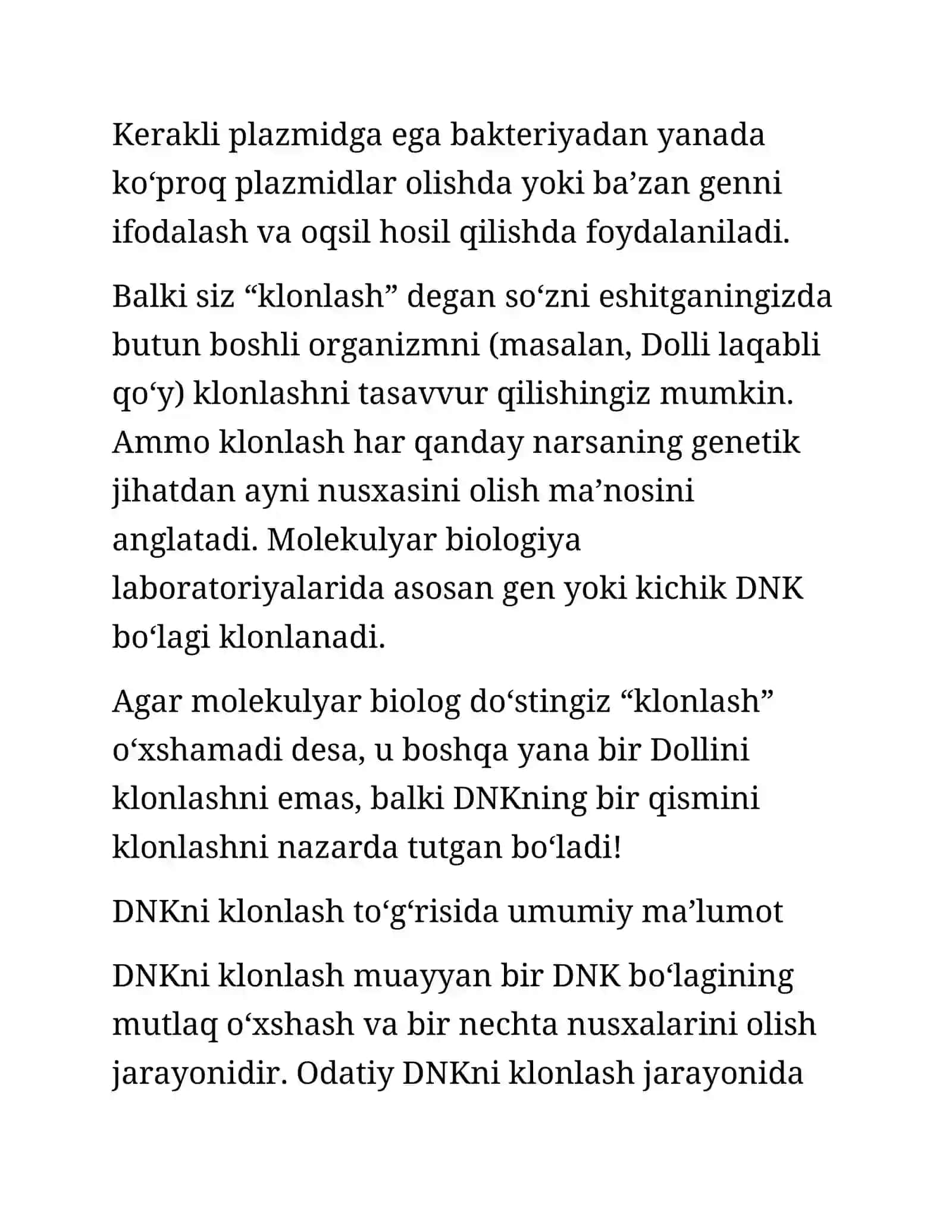 Genetika va Genomika Asoslari Fanidan Kurs Ishi 3