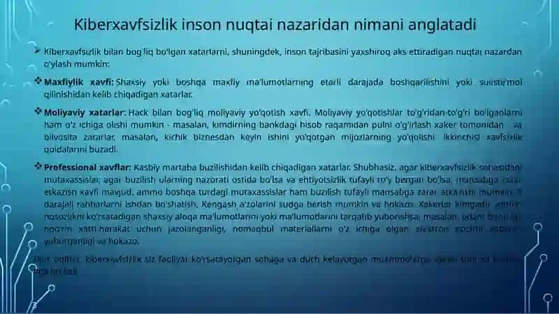 KIBERXAVFSIZLIK SIYOSATI TUSHUNCHASI VA FANGA 3