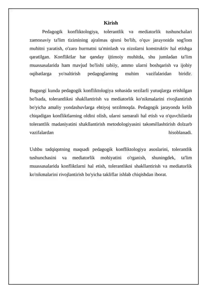 Pedagogik konfliktologiya, tolerantlik va mediatorlik 3