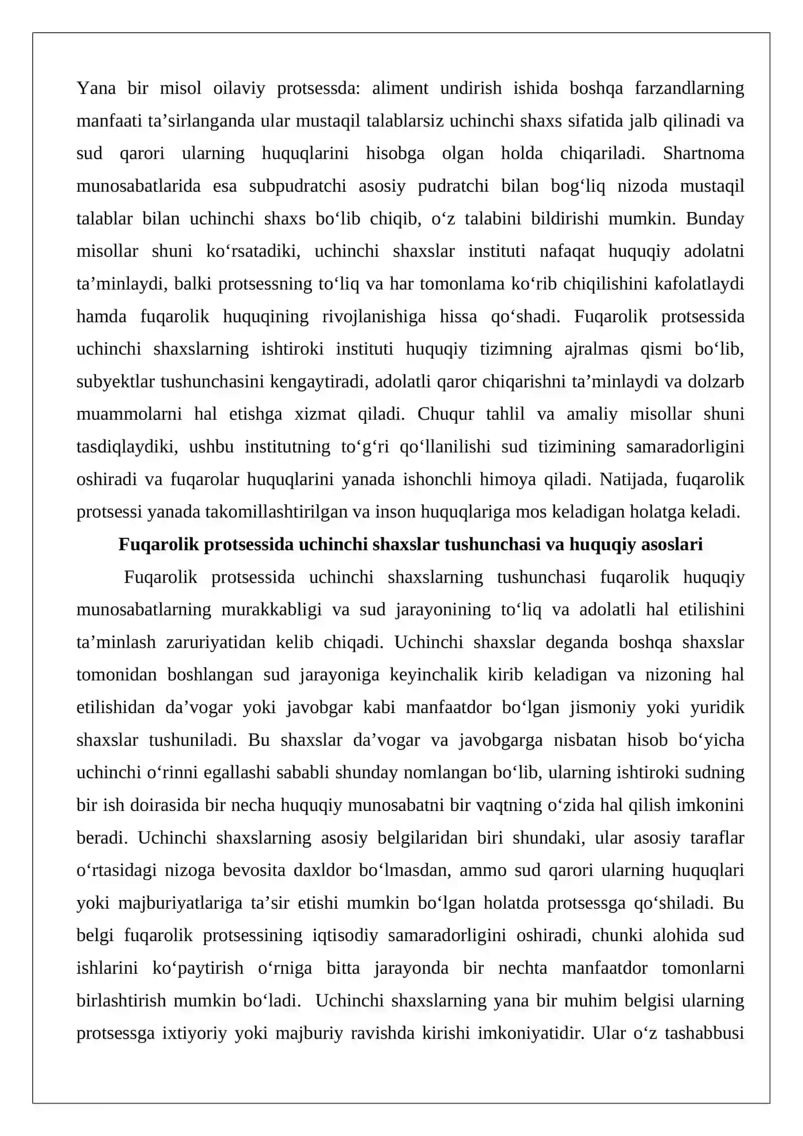 Fuqarolik protsessida uchinchi shaxslarning ishtiroki 3