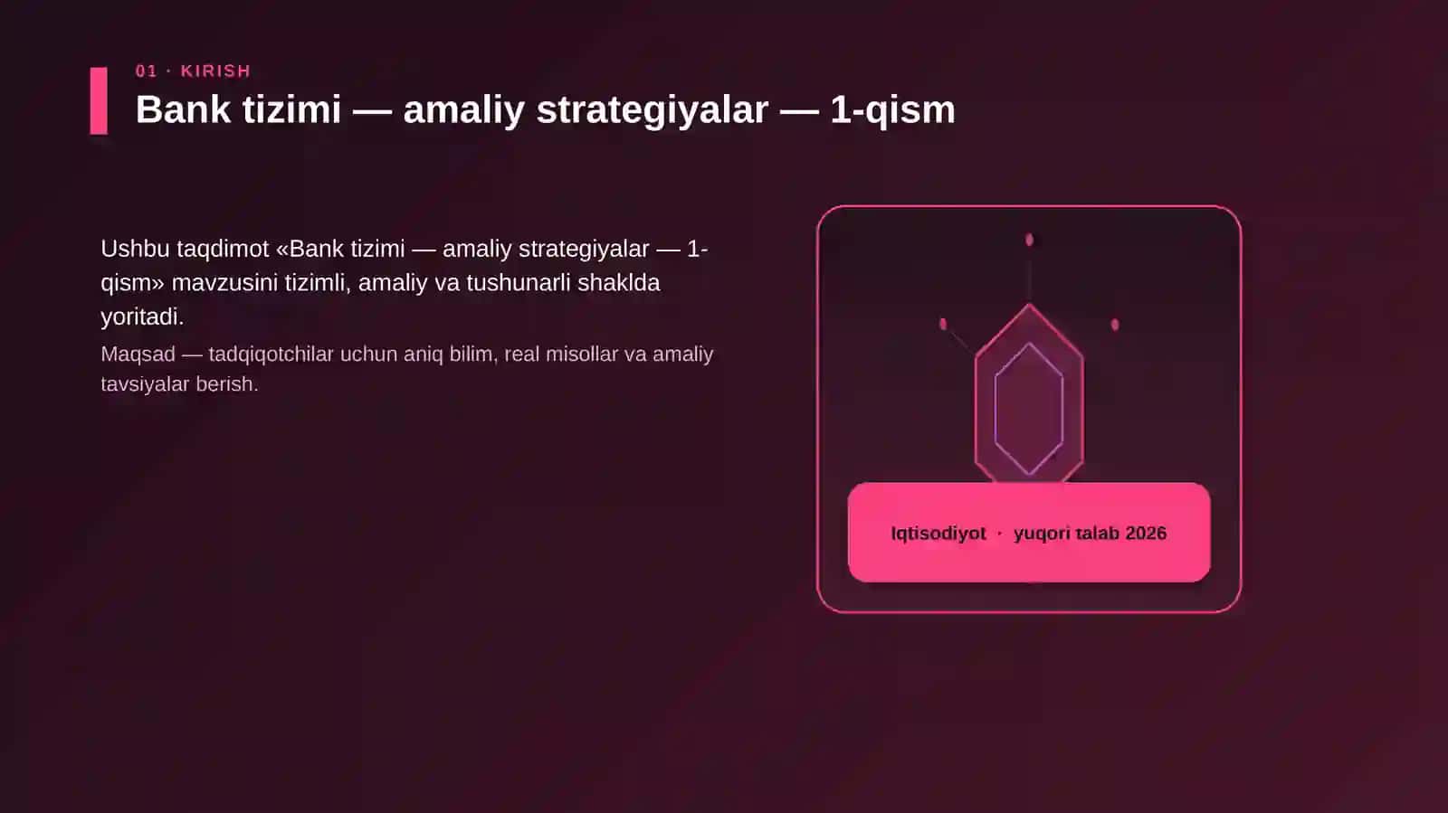 Bank tizimi — amaliy strategiyalar — 1-qism 3