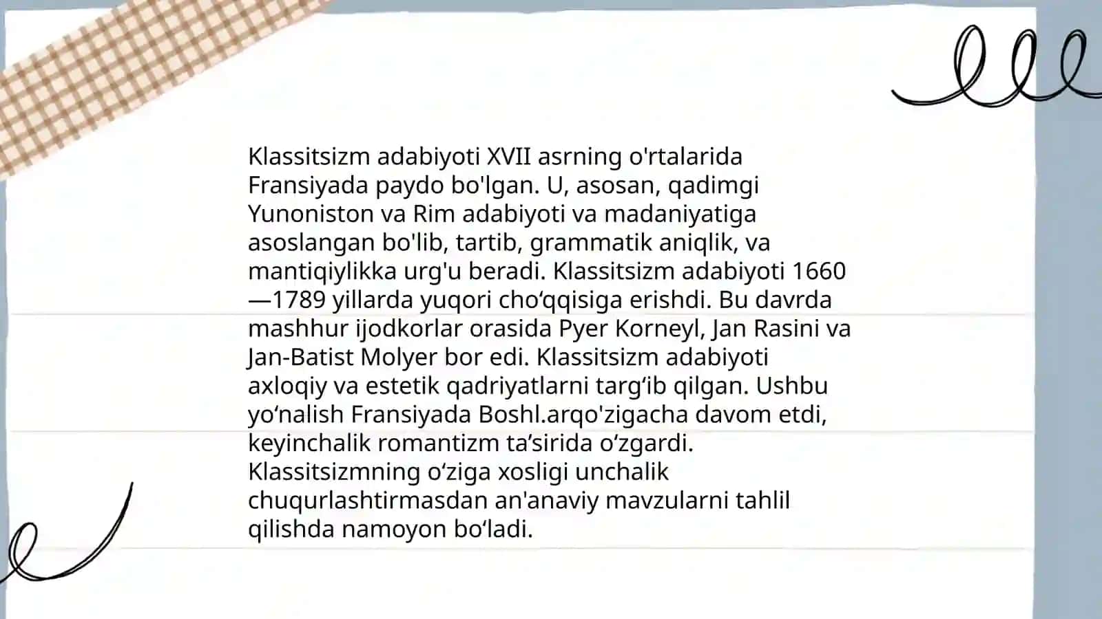Klassitsizm adabiyoti 3