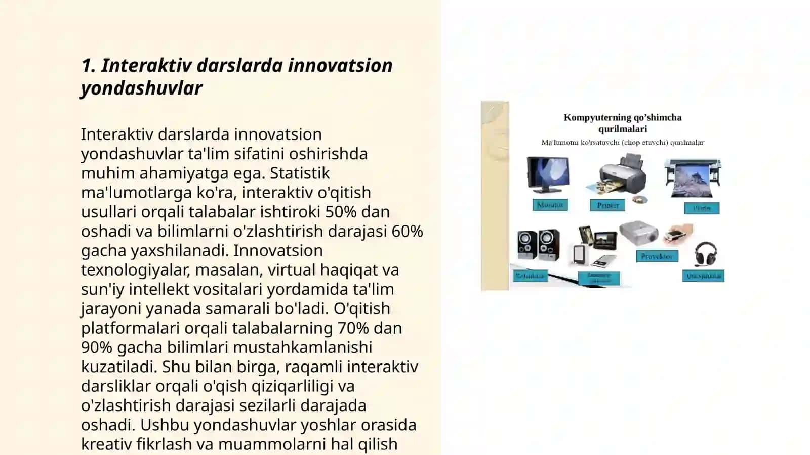 Texnologiya fani darslarida interaktiv usullarni loyihalash,oʻqitish texnologiyasi,modulli taʼlim,keys taʼlim texnologiyalarini qoʻllash 3