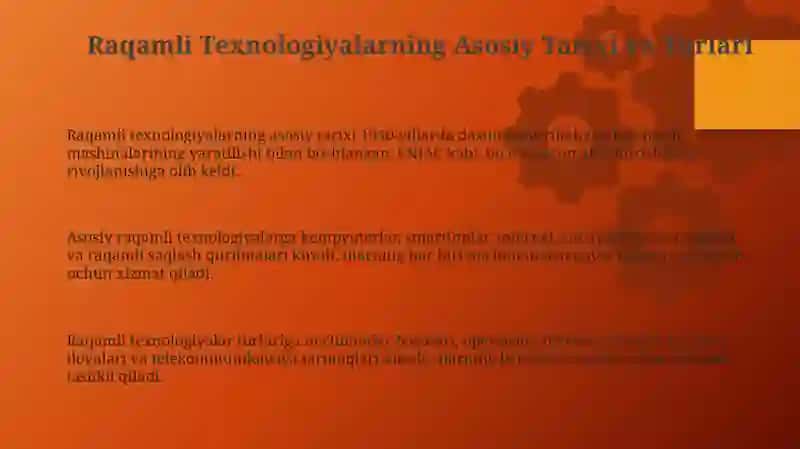 Raqamli texnalogiyalar 3