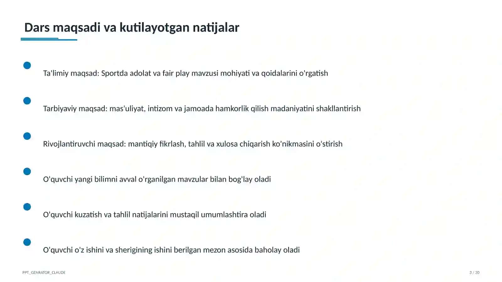 Sportda adolat va fair play (10-sinf) 3