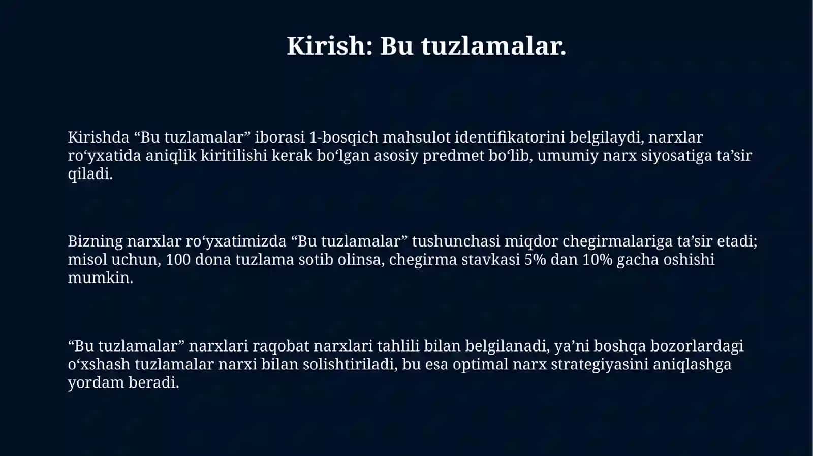 Bu tuzlamalar 3