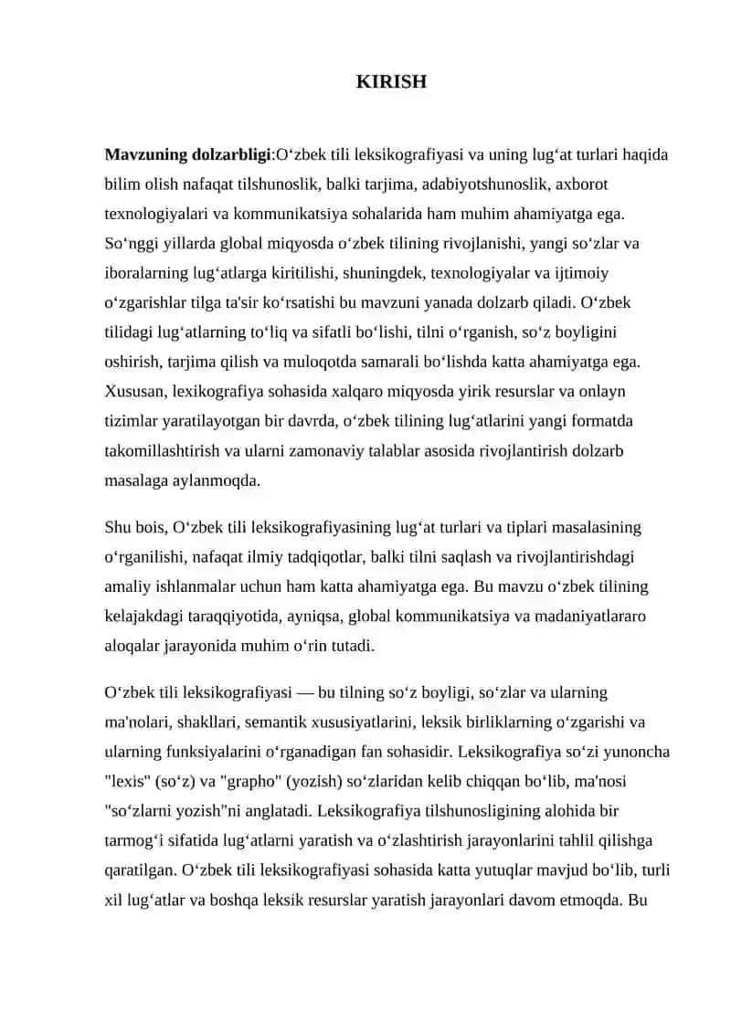Oʻzbek tili leksikografiyasi. Lug’at turlari va tiplari 3