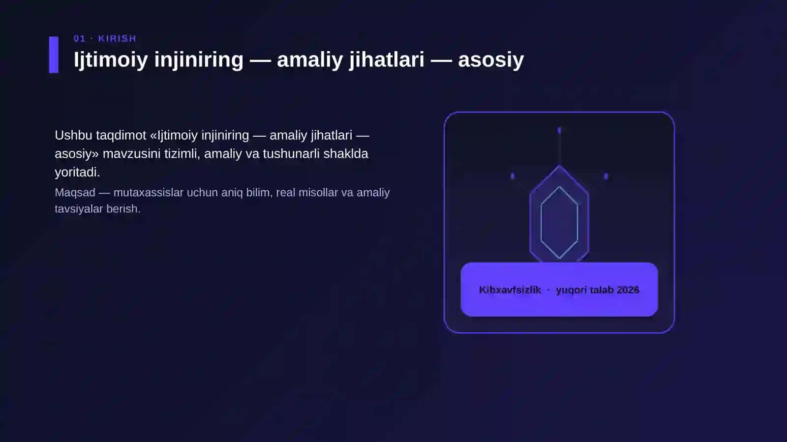 Ijtimoiy injiniring — amaliy jihatlari — asosiy 3