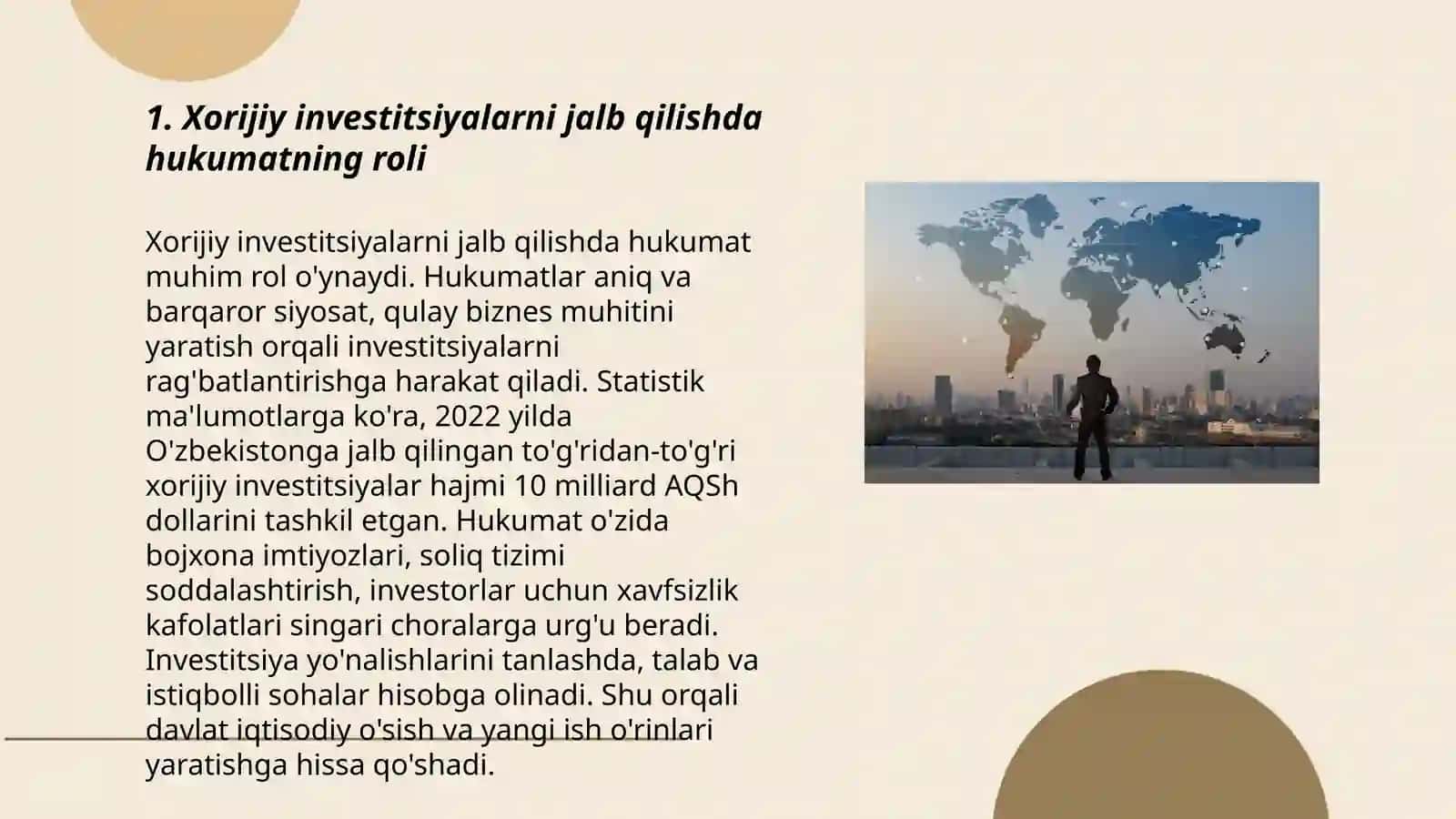 Xorijiy investitsiyalar va global moliya tizimi 3