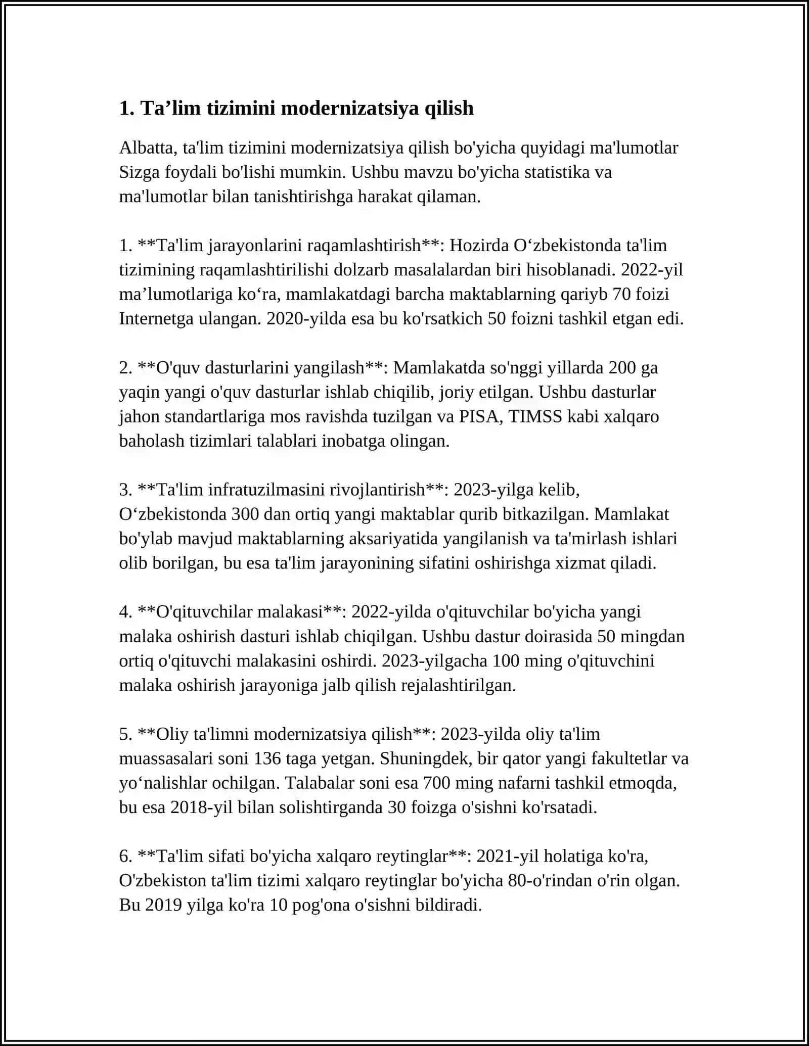 Oʻzbekiston Respublikasida taʼlim tizimini rivojlantirishning konseptual asoslari 3