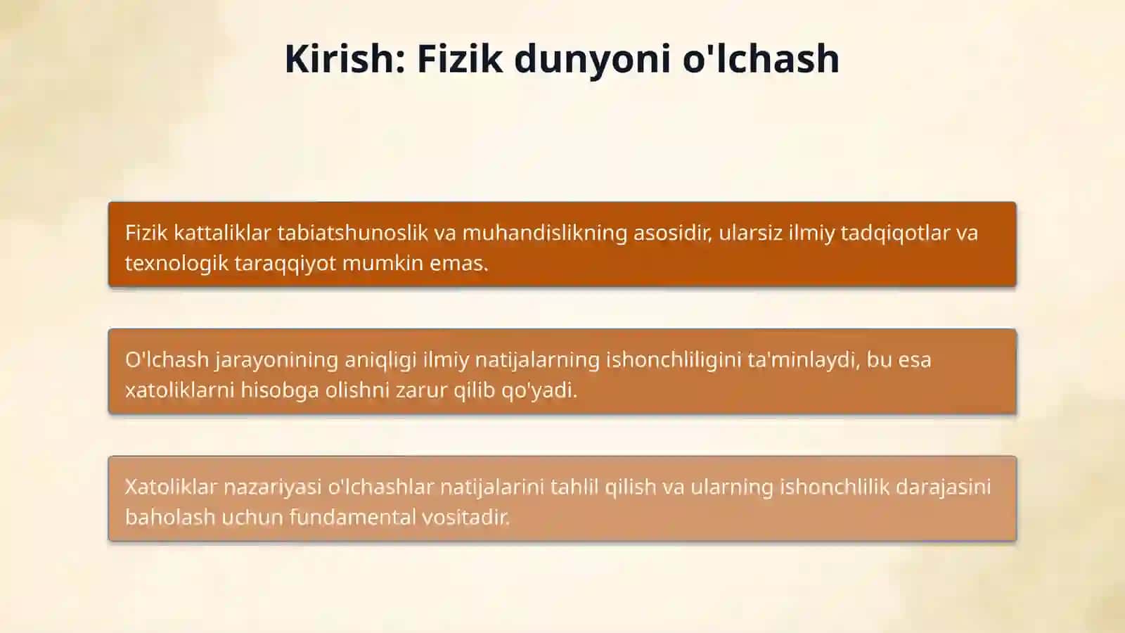 Fizik kattaliklar va ularning birliklari xatoliklar nazariyasi 3