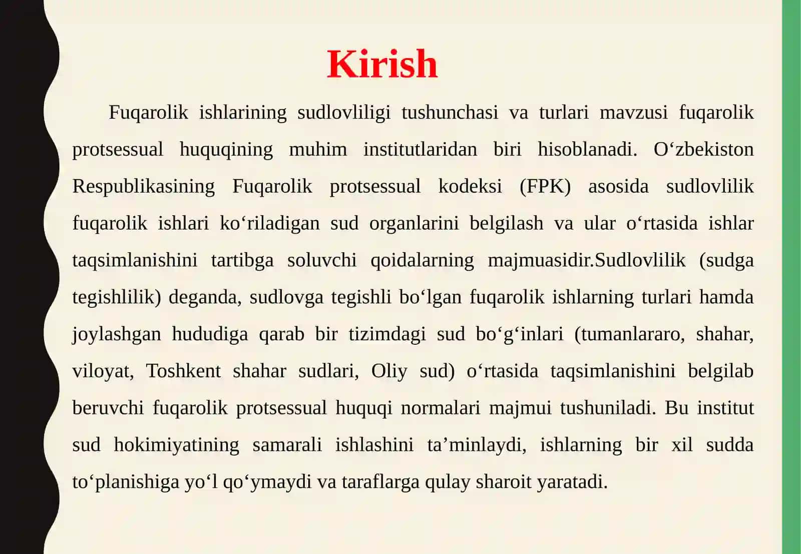 Fuqarolik ishlarining sudlovchi ligiti tushunchasi va turkumlar 3